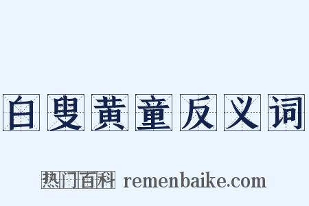 白叟黄童反义词是什么意思的图片